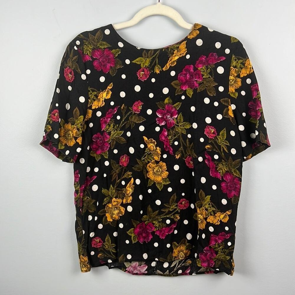 Vintage medium floral polka dot top Norton McNaughton